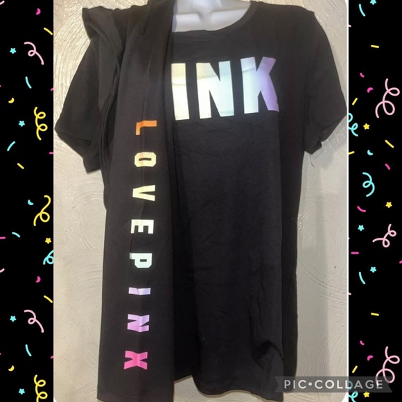 Victoria's Secret PINK rainbow outfit! tee and
ultimate leggings size xl NWT VS - Picture 3 of 10